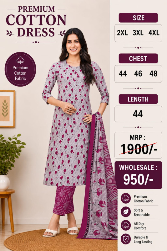 COTTON CHURIDAR DRESSES
