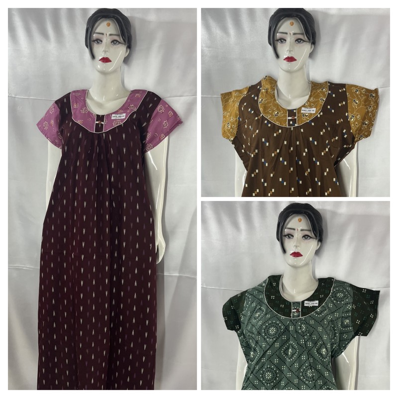 COTTON MIX & MATCH NIGHTIES (3 pcs)