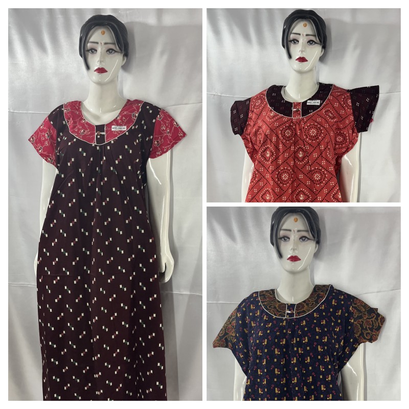 COTTON MIX & MATCH NIGHTIES (3 pcs)