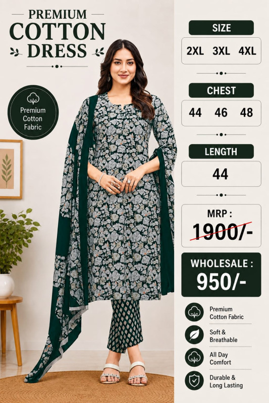 COTTON CHURIDAR DRESSES