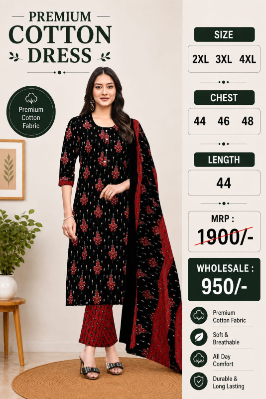 COTTON CHURIDAR DRESS