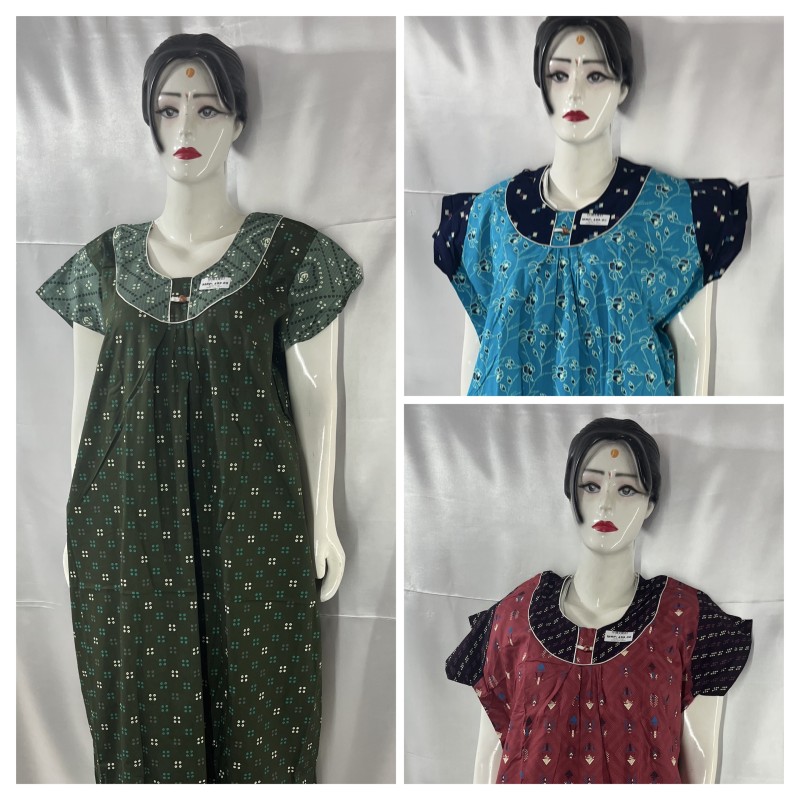 COTTON MIX & MATCH NIGHTIES (3 pcs)