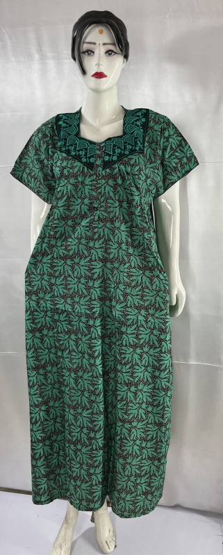 COTTON EMBROIDERY WORK NIGHTIES