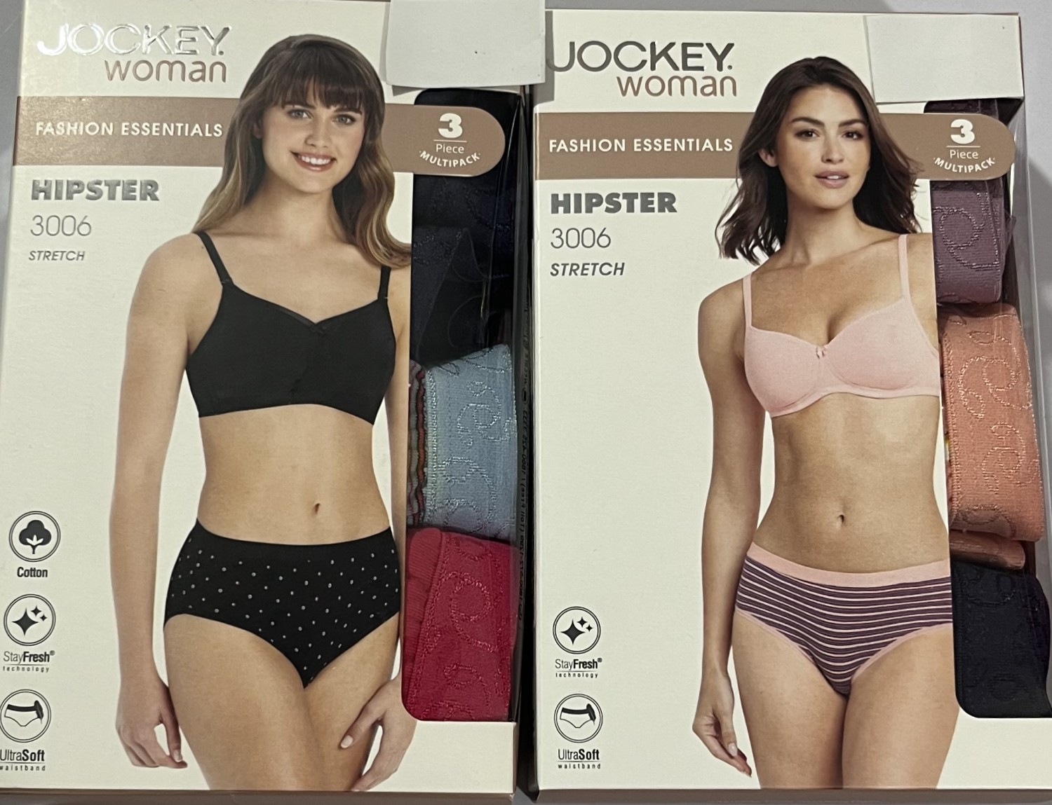 JOCKEY 3006 HIPSTER  PRINT PANTIES (6 pcs)