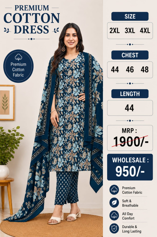 COTTON CHURIDAR DRESS