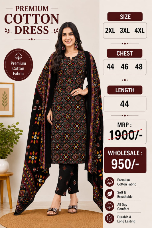 COTTON CHURIDAR DRESS