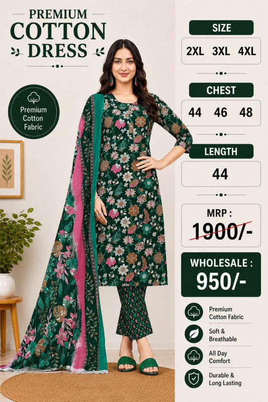 COTTON CHURIDAR DRESS