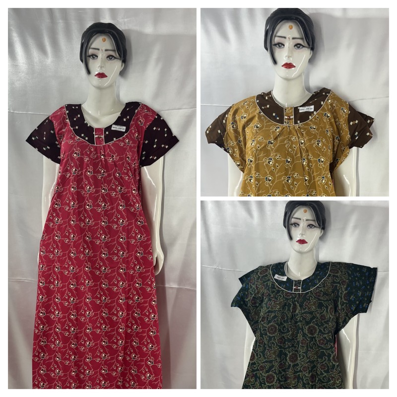 COTTON MIX & MATCH NIGHTIES (3 pcs)
