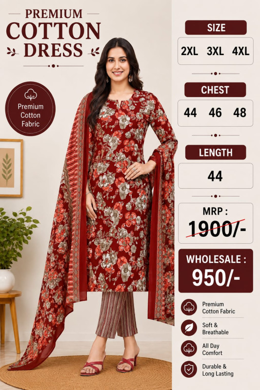 COTTON CHURIDAR DRESS